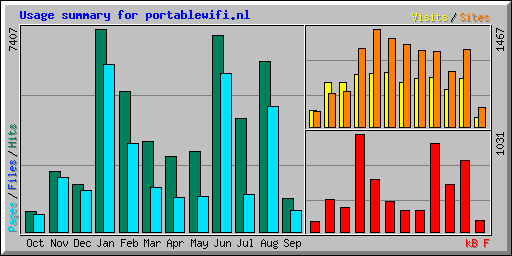 Usage summary for portablewifi.nl